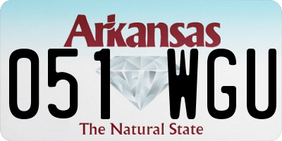 AR license plate 051WGU