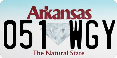 AR license plate 051WGY