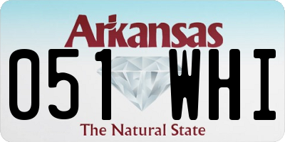 AR license plate 051WHI