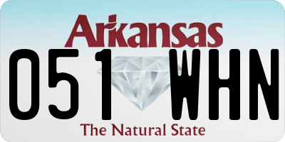 AR license plate 051WHN