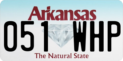 AR license plate 051WHP