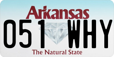 AR license plate 051WHY
