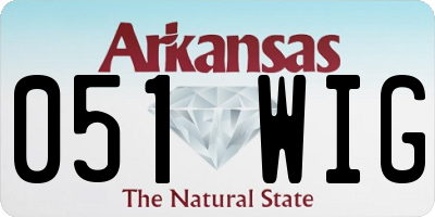 AR license plate 051WIG