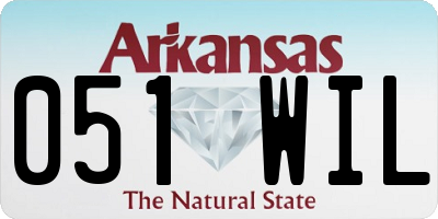AR license plate 051WIL