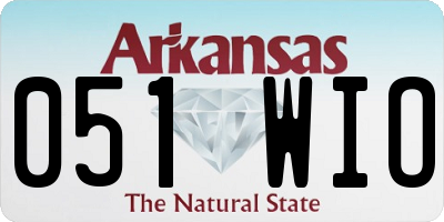 AR license plate 051WIO