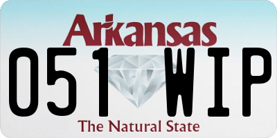AR license plate 051WIP