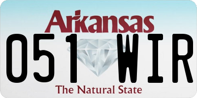 AR license plate 051WIR