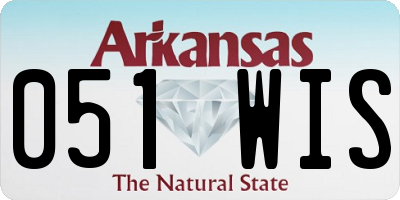 AR license plate 051WIS