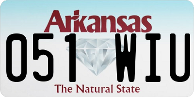AR license plate 051WIU