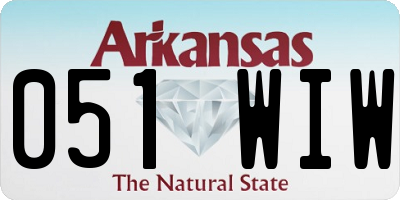AR license plate 051WIW