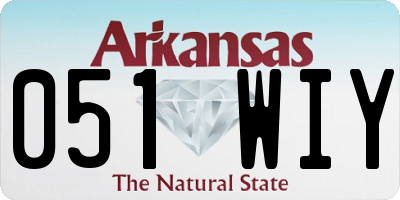 AR license plate 051WIY