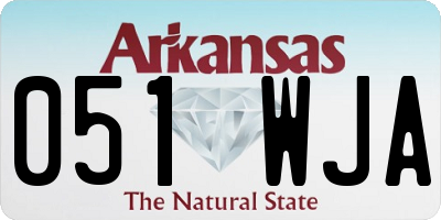 AR license plate 051WJA