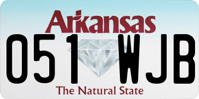 AR license plate 051WJB