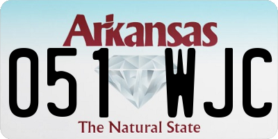 AR license plate 051WJC