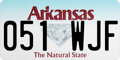 AR license plate 051WJF