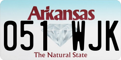 AR license plate 051WJK