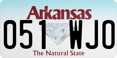 AR license plate 051WJO
