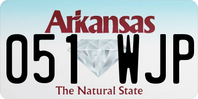AR license plate 051WJP