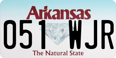 AR license plate 051WJR