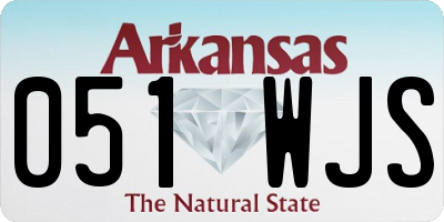 AR license plate 051WJS