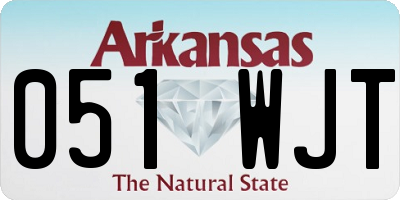 AR license plate 051WJT