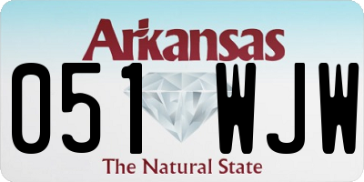 AR license plate 051WJW