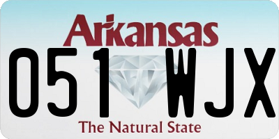 AR license plate 051WJX