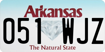 AR license plate 051WJZ