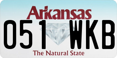 AR license plate 051WKB