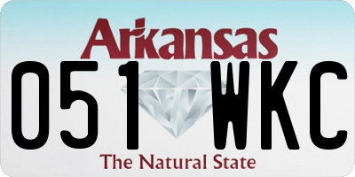 AR license plate 051WKC