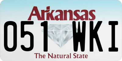 AR license plate 051WKI