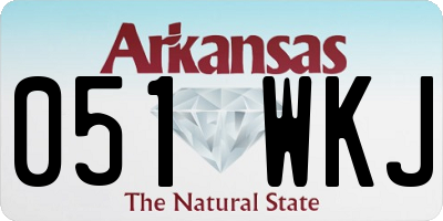 AR license plate 051WKJ