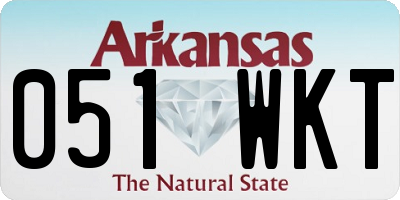 AR license plate 051WKT