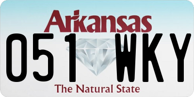 AR license plate 051WKY