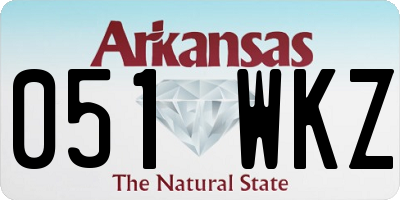 AR license plate 051WKZ
