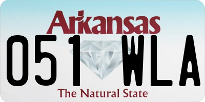 AR license plate 051WLA