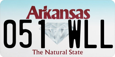 AR license plate 051WLL