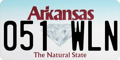 AR license plate 051WLN