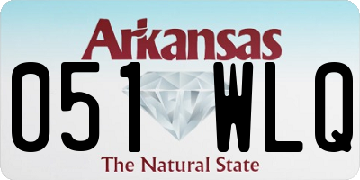 AR license plate 051WLQ