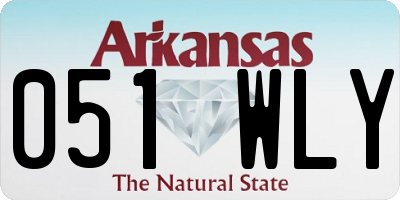 AR license plate 051WLY