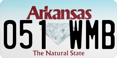 AR license plate 051WMB