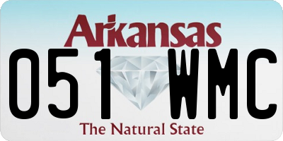 AR license plate 051WMC