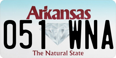 AR license plate 051WNA