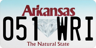 AR license plate 051WRI