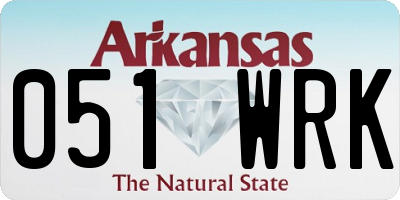 AR license plate 051WRK