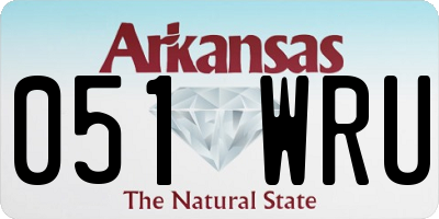 AR license plate 051WRU