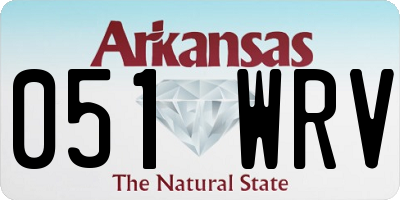 AR license plate 051WRV