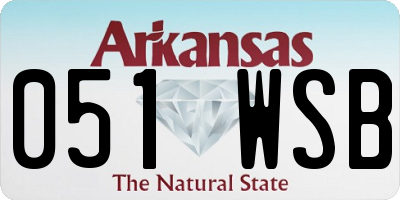 AR license plate 051WSB