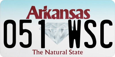AR license plate 051WSC