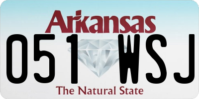 AR license plate 051WSJ